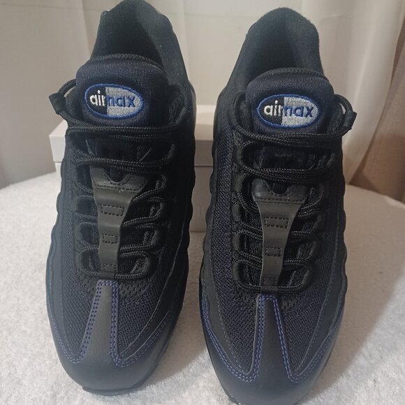 NIKE AIR MAX 95 RECRAFT BLACK/PERDIAN VIOLET GS. SIZE 7Y OR WOMEN - Picture 1 of 5